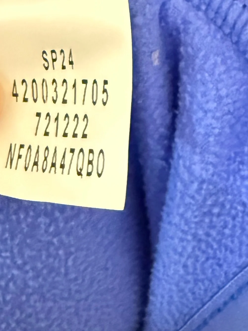 The North Face Girls XL Periwinkle Blue Fleece Full Zip Hooded Jacket